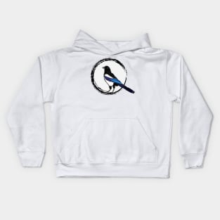 Artwork of an Eurasian Magpie IV Kids Hoodie